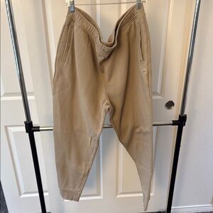 Champion Tan Sweat Joggers with Elastic Cuffs and Relaxed Fit